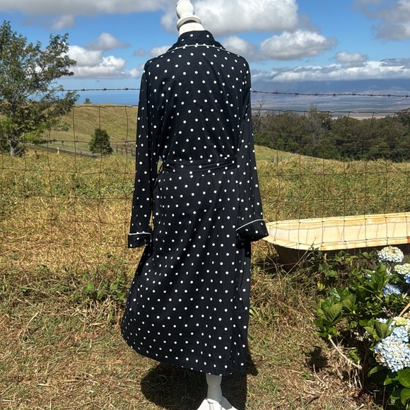 Lauren Ralph Lauren Polka Dot Black White Embroidered logo Cotton Retro Classic - Picture 5 of 6